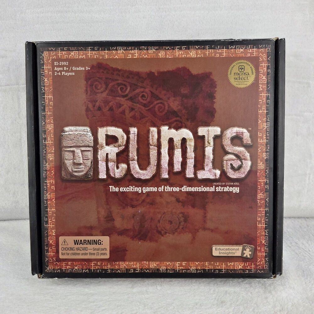 Rumis Strategy Board Game Educational Insights StrataGems 2004 Complete